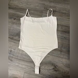 Women’s White Spaghetti Strap Bodysuit